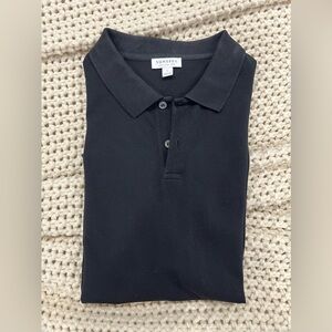 Men’s Sunspel Black Polo